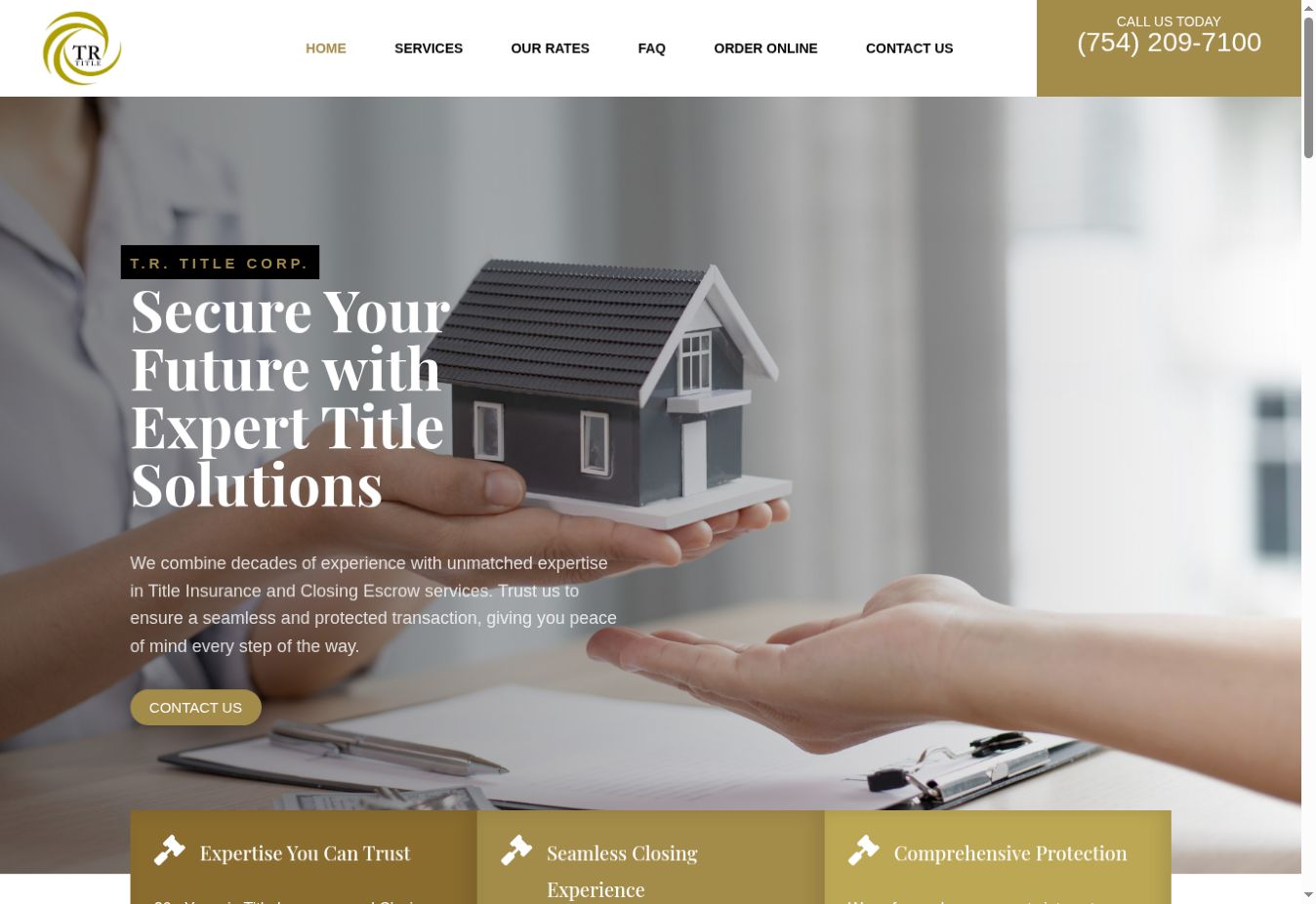 T.R. Title Corp. website designed by RULA Marketing